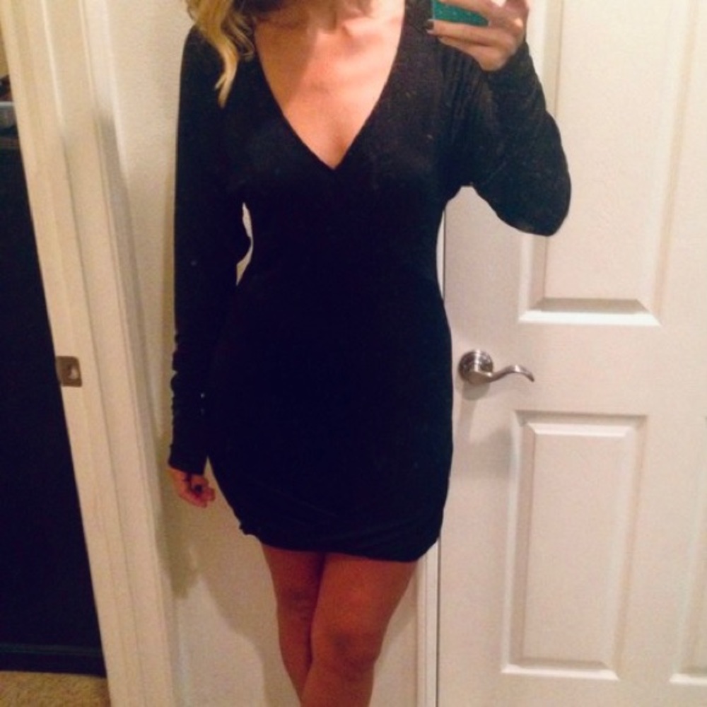 BCBG Max Azria little black dress.